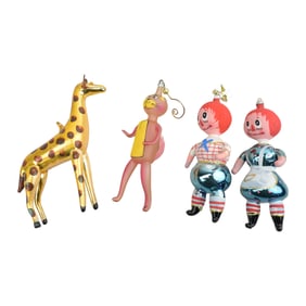 MCM Vintage Christmas Ornaments (Lot Of 4)