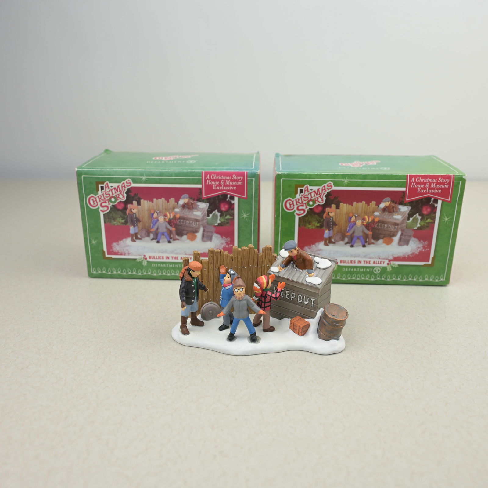 Dept. 56 A Christmas Story "Bullies In The Alley" Lot Of 2 One Never Opened (1 of 3)