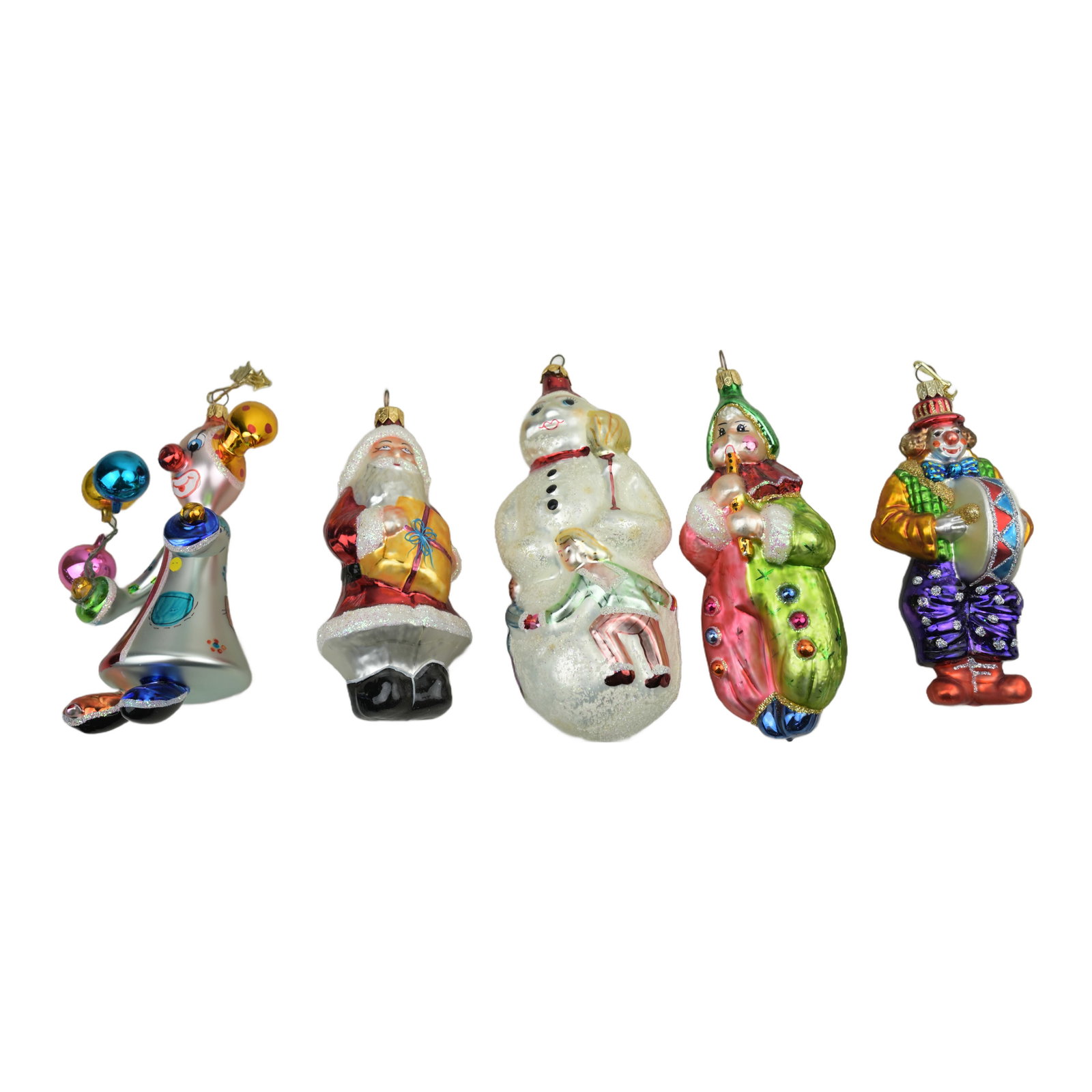 Radko MCM Mercury Glass Christmas Ornaments (Lot Of 5): Radko MCM Mercury Glass Christmas Ornaments (Lot Of 5)