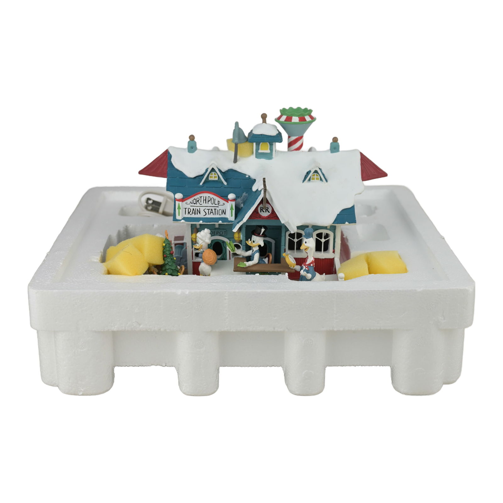 "North Pole Train Station Scrooge McDuck"  Disney Winter Wonderland Created by Danbury Mint (1 of 5)
