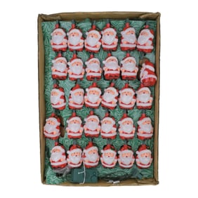 Vintage Santa Christmas Lights with Music Box