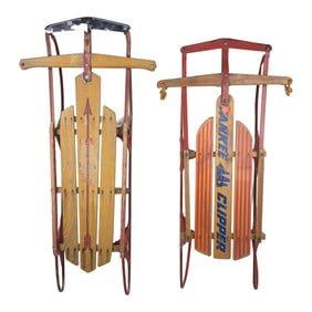 Vintage Flexible Flyer and Yankee Clipper Sleds (Lot of 2)