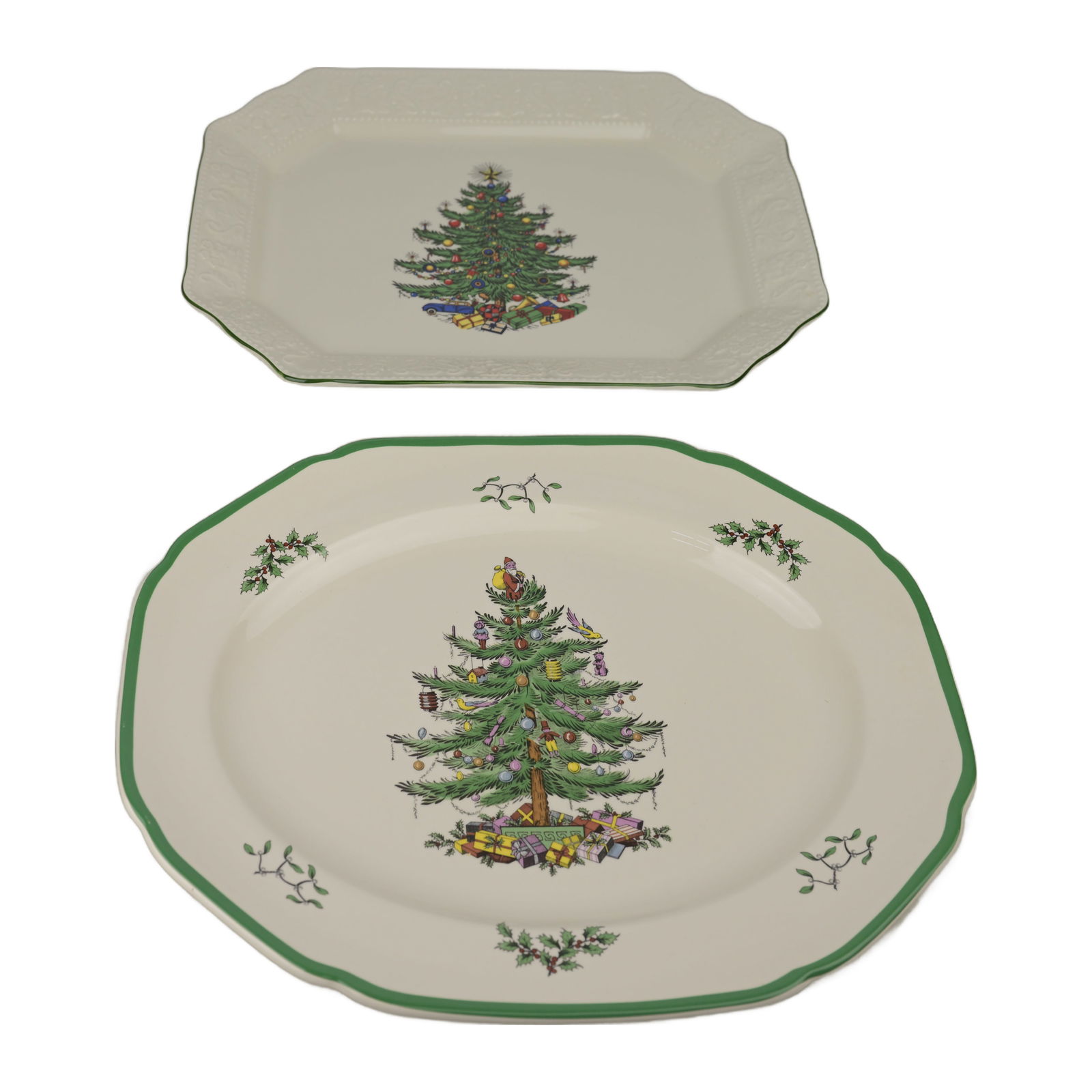 Set of 2 Spode Christmas Platters: Set of 2 Spode Christmas Platters