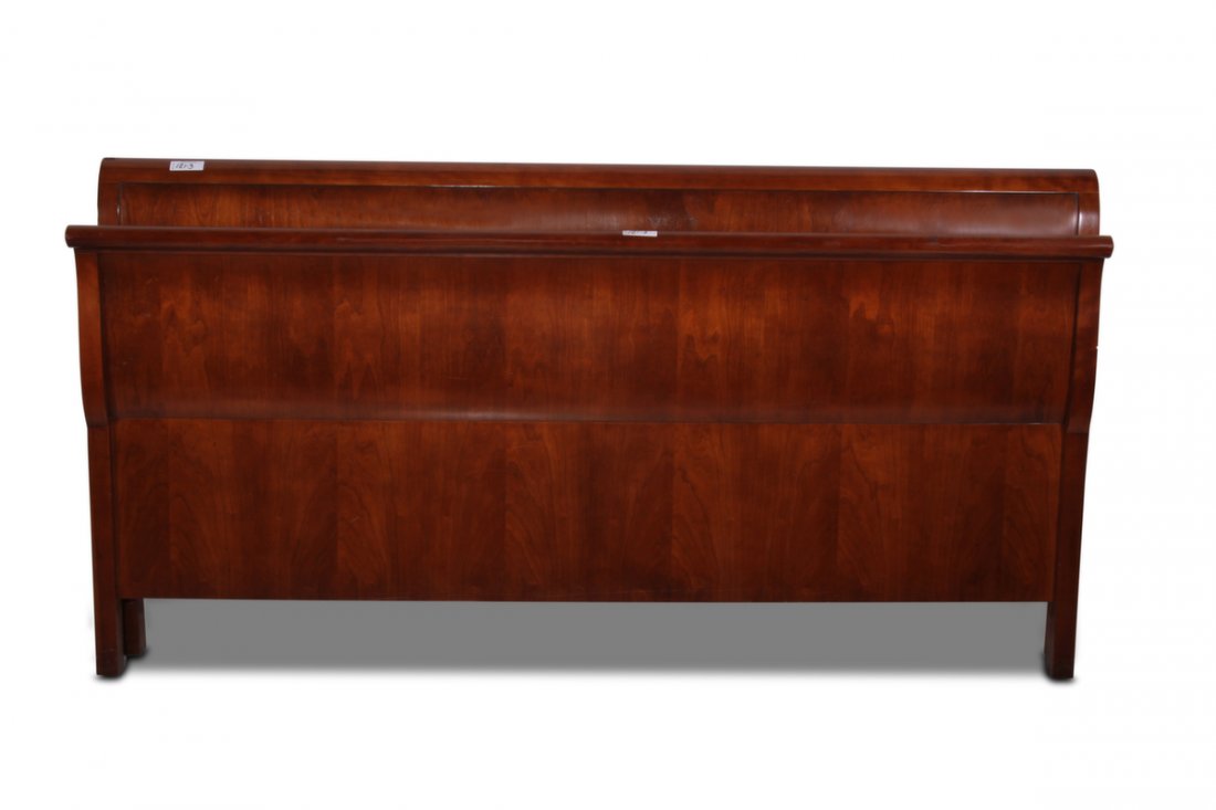 Baker Sleigh Bed: Mahogany( King Size) With Rails 80" Long x 40.5 " High