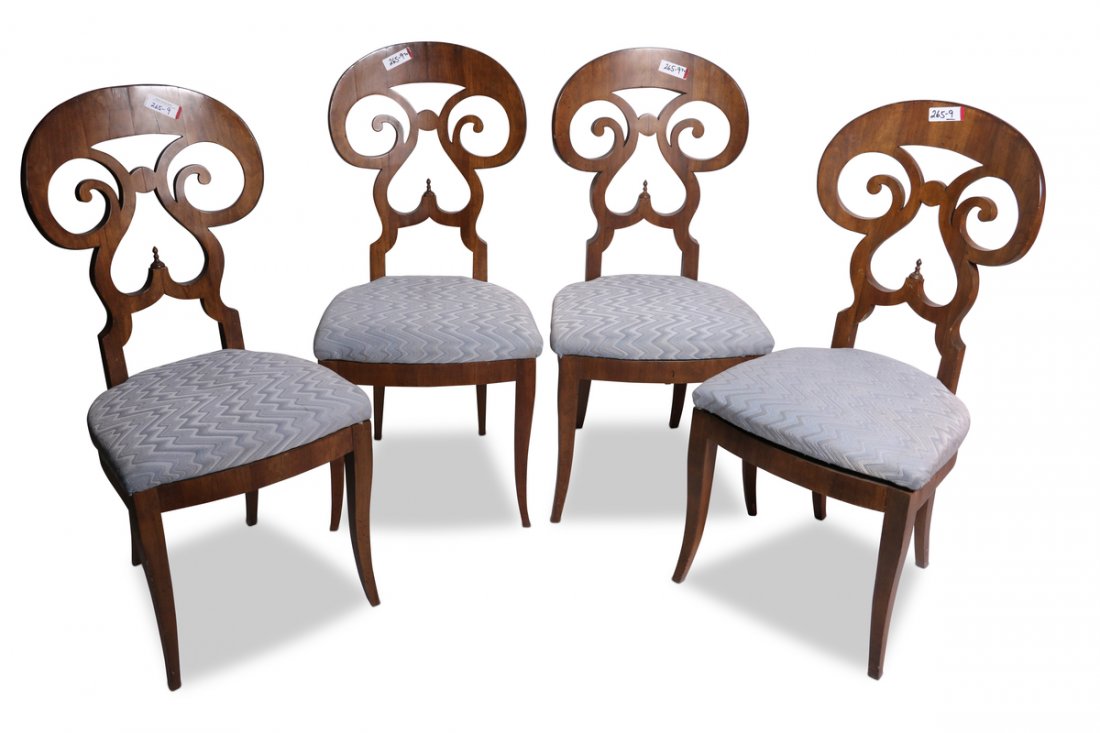Set of 4 Biedermeier Chairs (1 of 1)
