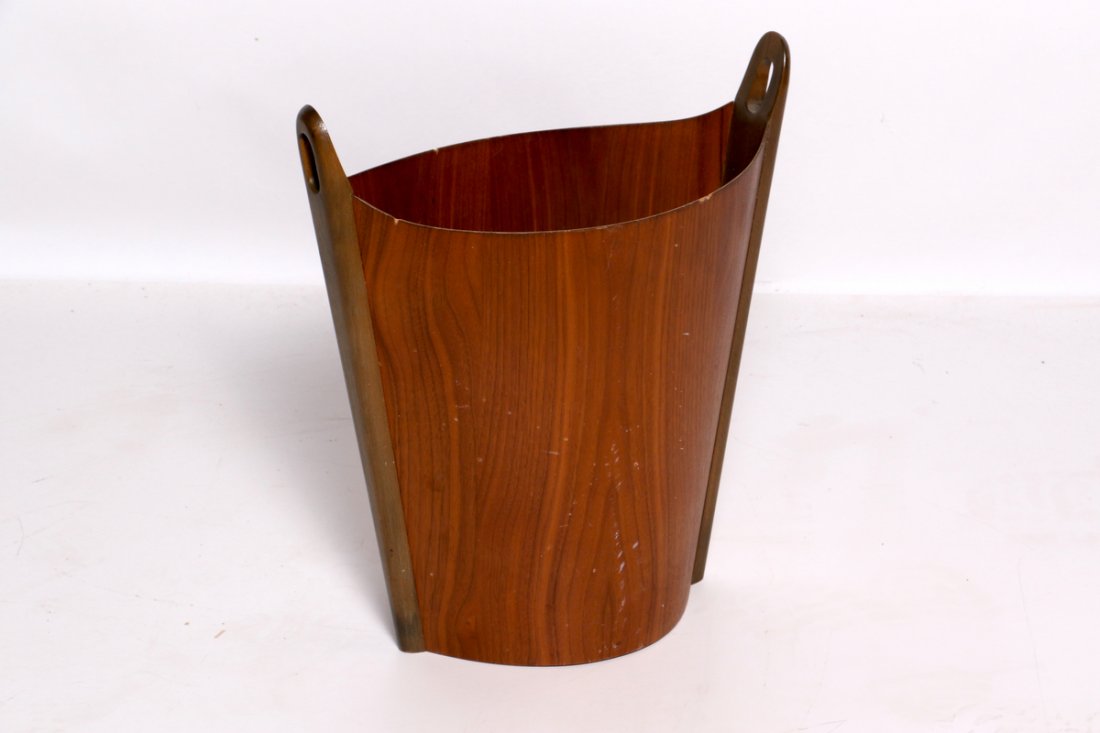 Mid Century Modern Teak Trash Basket.  Norwegian. (1 of 2)