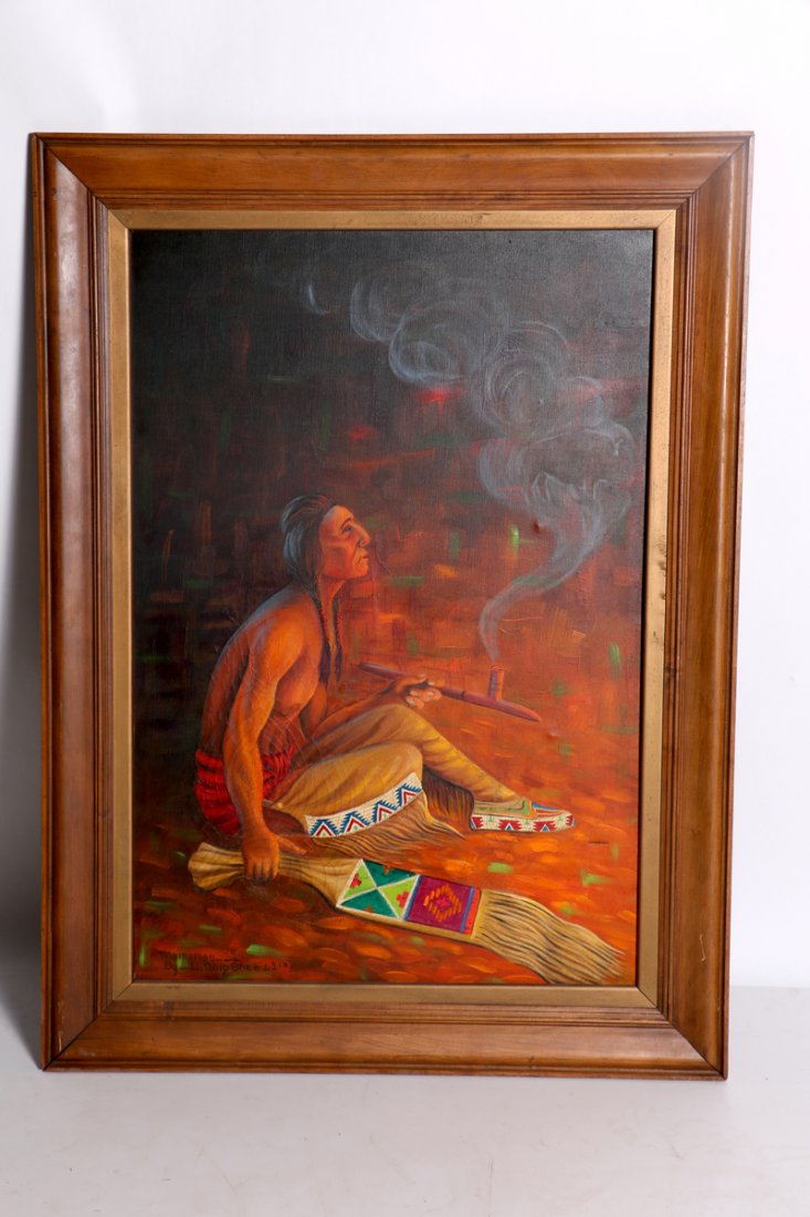 Oil on Canvas by Louis Shipshee "Memories" (1 of 3)