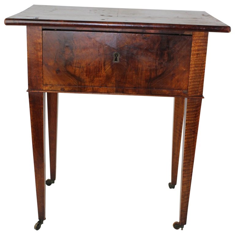 Italian Burled Walnut Federal Stand w/ Drawer (1 of 10)