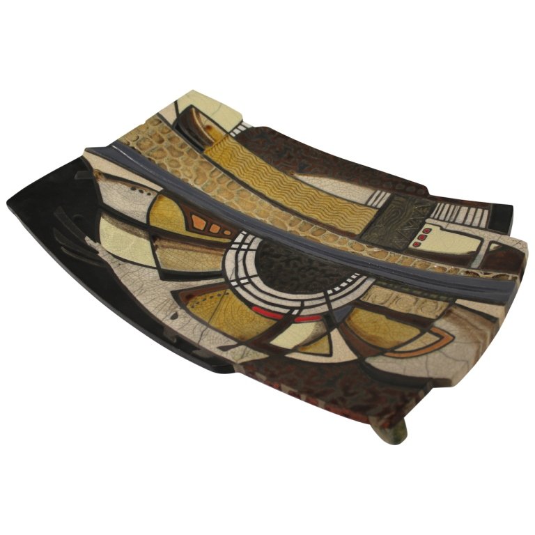 Modern Geometric Ceramic Plate by Stovall (1 of 5)
