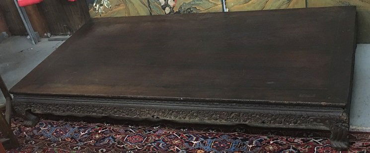 Asian Hardwood Carved Kang Table (1 of 2)