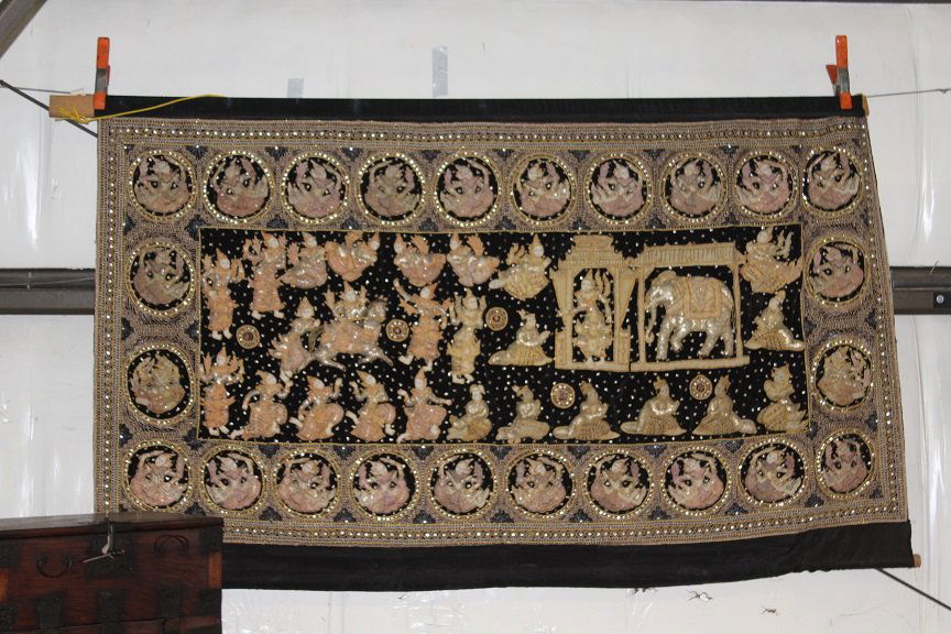 Burmese Kalaga Textile Tapestry Wall Hanging. (1 of 1)