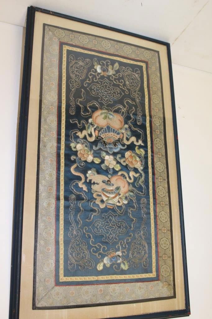 Framed Antique Silk Embroidery (1 of 2)