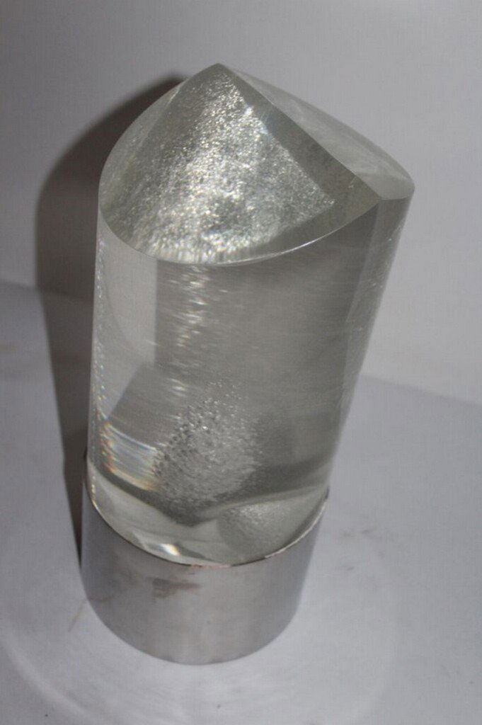 Mid Century Modern Lucite & Chrome Sculpture (1 of 4)