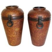 Pair of Vases by Marcel Wolfers: Laquered Wood Vase in the Manner of Marcel Wolfers