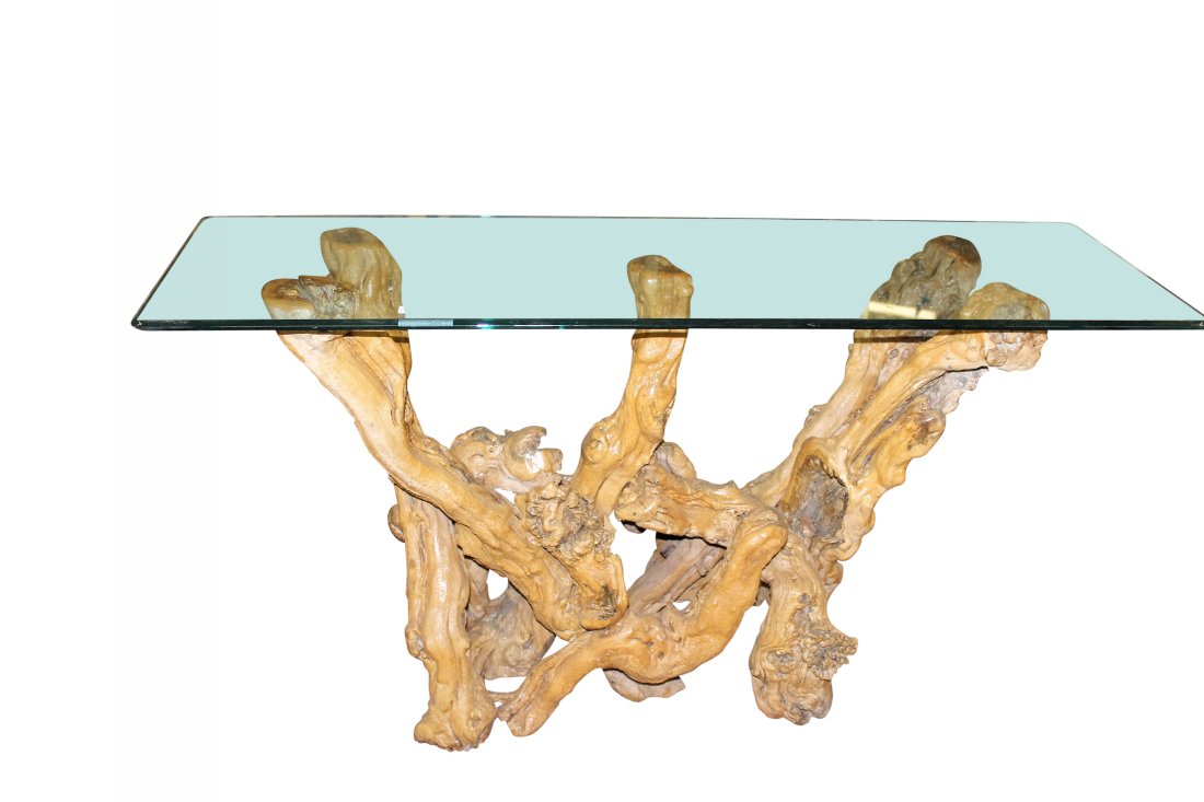 Glass Topped Driftwood Table (1 of 1)