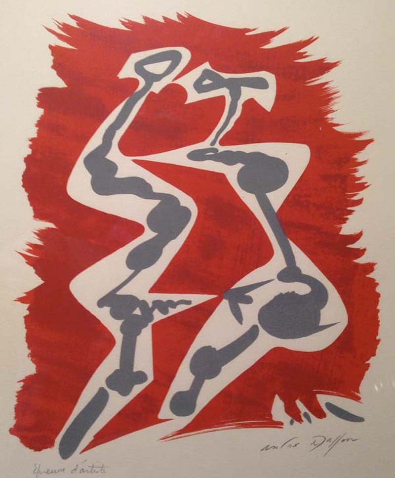 MASSON Andre (1896-1987) . Couple: MASSON Andre (1896-1987) . Couple Lithographie sur papier s/n au crayon Epreuve d'artiste 31 x 26 cm.