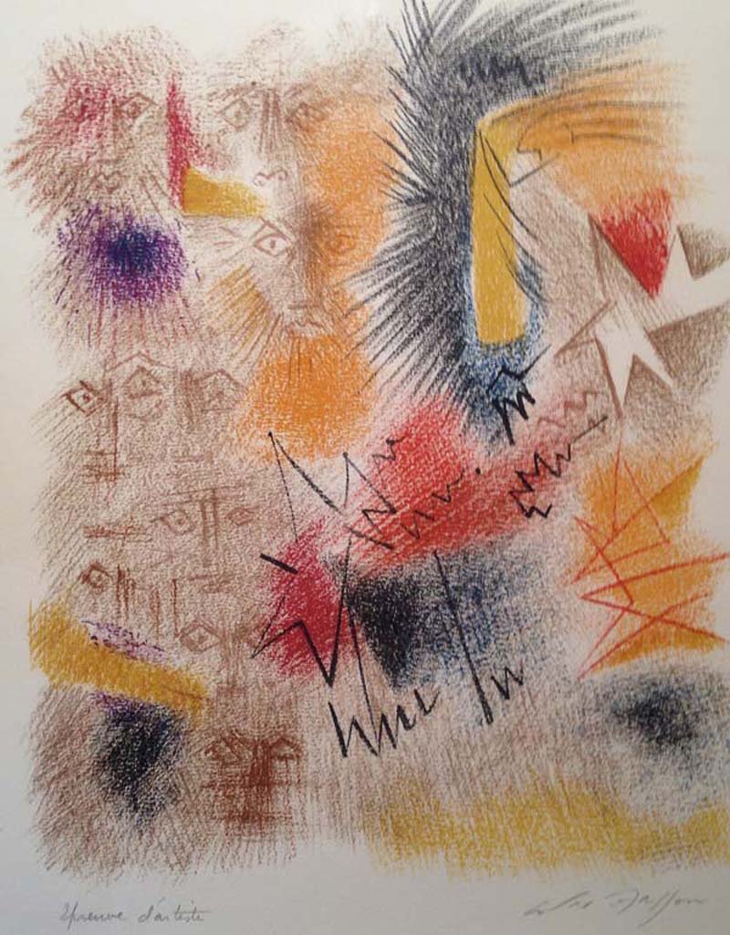MASSON Andre (1896-1987) . Visages: MASSON Andre (1896-1987) . Visages Lithographie sur papier s/n au crayon Epreuve d'artiste 36 x 29 cm.