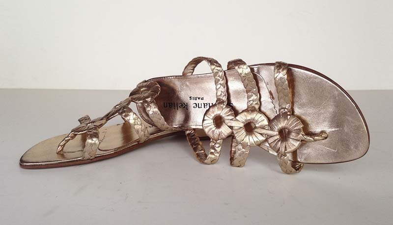 STEPHANE KELIAN. Sandalette: Cuir or 4