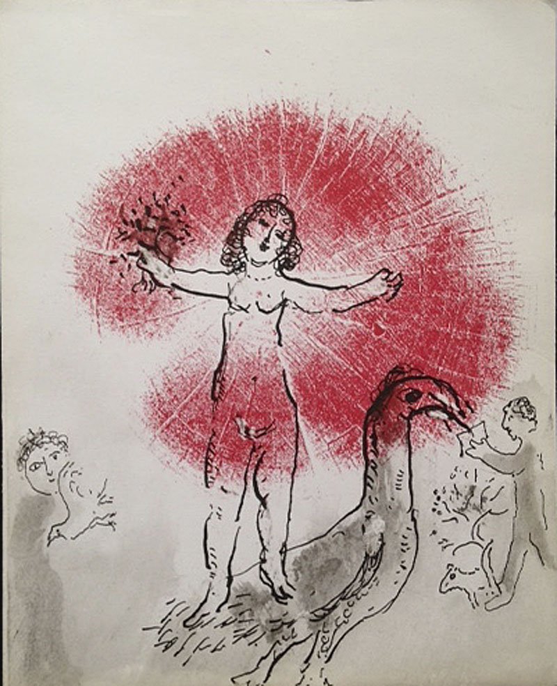 CHAGALL Marc (1887-1985) / SENGHOR Leopold Sedar.: CHAGALL Marc (1887-1985) / SENGHOR Leopold Sedar Lettre d'hivernage In 4 broche, Editions du Seuil. Illustre de 9 lithographies originales hors-texte dont la couverture. Exemplaire nÂ° 306 sur des 2