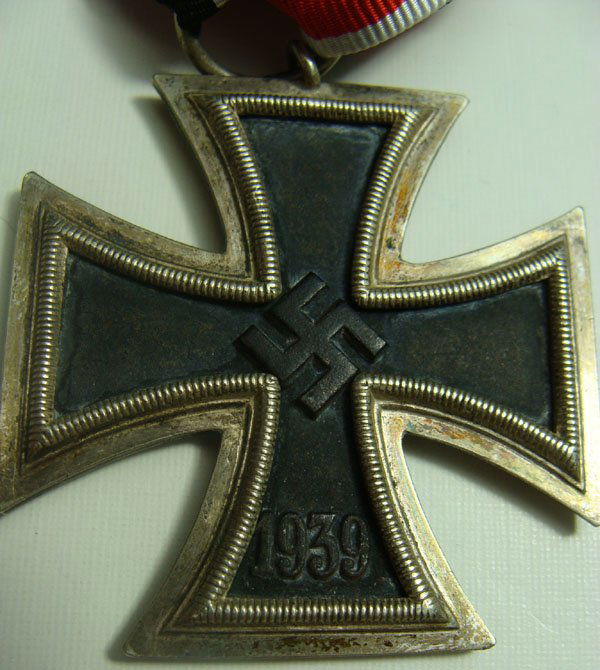 German WWII Iron Cross 2nd Class: German WWII Iron Cross 2nd Class. Marked "44" on the ring. (44 - Jakob Bengel)