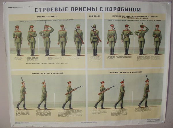 Russian Military Poster: Soviet Military Poster. Dimensions: 34 5/16"x 23"