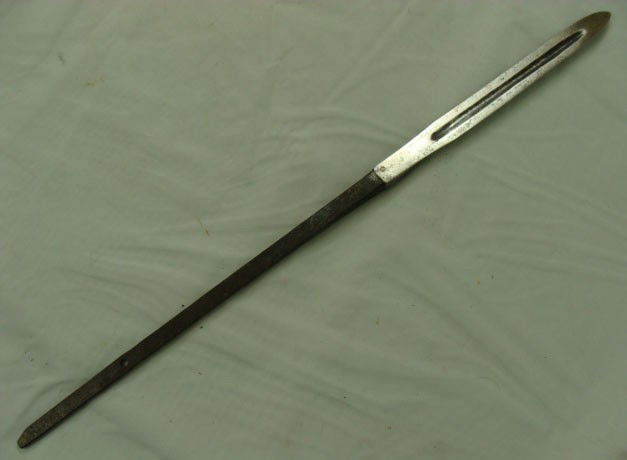 Japanese Sankaku Yari Spear: Japanese Sankaku Yari Spear. Edo period.
