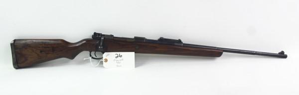 MAUSER 8MM RIFLE: MFR - MAUSER MODEL - 98F SERIAL - 3139 ACTION - BOLT ACTION RIFLE CALIBER/GAUGE - 8 MM DOES NOT HAVE CORRECT STOCK Manufacturer: MAUSER Model: 98F Serial #: 3139 Action: BOLT ACTION RIFLE Caliber/