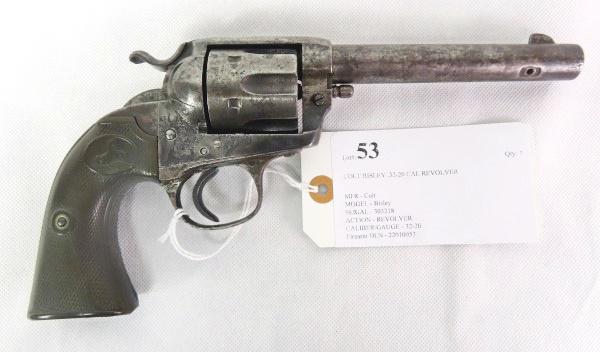 COLT BISLEY .32-20 CAL REVOLVER: MANUFACTURED 1907 - 5 1/2" BARREL
