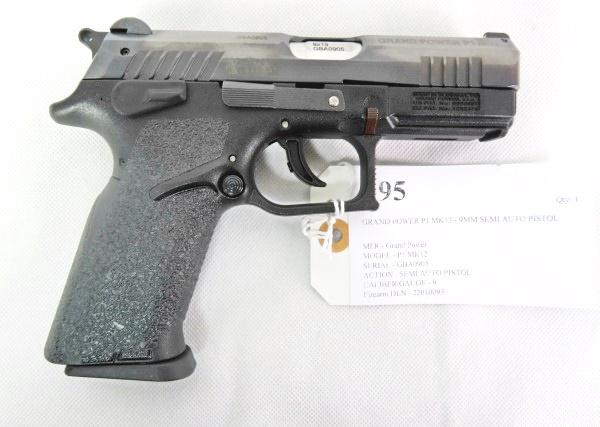 GRAND POWER P1 MK12 - 9MM SEMI AUTO PISTOL: 2 MAGAZINES - HARD CASE