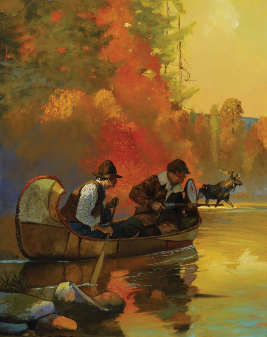 Moose Ahead: Painting by Brett James Smith, oil