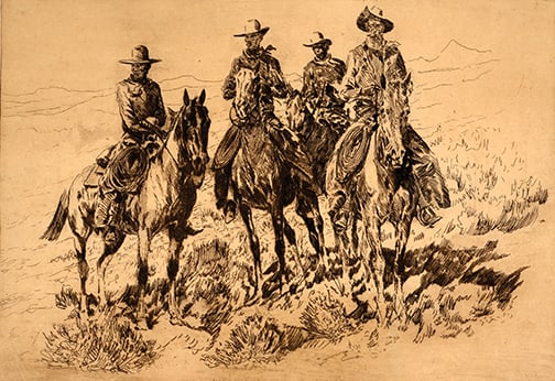 Edward Borein (1872-1945) - "Ranahans (Galvin, 32)" (1 of 1)