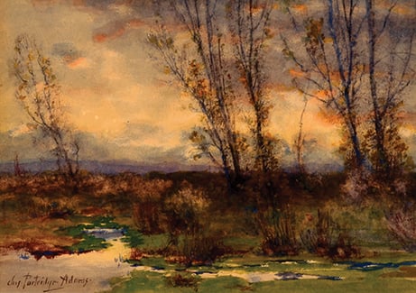Charles Partridge Adams (1858-1942) - "At the End of the Day - November near Brighton, Colorado" (1 of 1)
