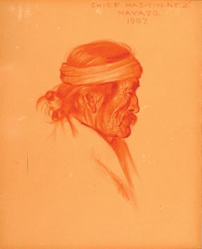 Elbridge Ayer Burbank (1858-1949) - "Chief Has-Tin-Nez, Navajo" (1 of 2)