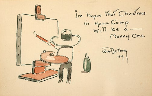 Joe De Yong (1894-1975) - "I?m Hopin that Christmas in your Camp will be a - Merry One" (1 of 1)