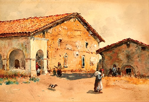 Frank Paul Sauerwein (1871-1910) - "Mission - San Fernando, California" (1 of 1)