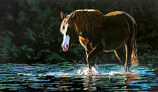 Kathy Sigle - "Salt River Crossing": watercolor Click on Auction Details for buyer's premium info and other terms and conditions.