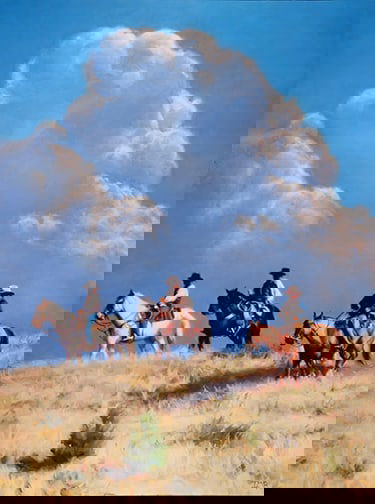 Ivy Rich - "Skyline Riders": oil Click on Auction Details for buyer's premium info and other terms and conditions.