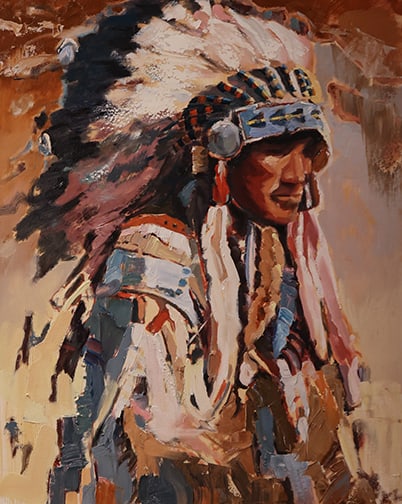 Lance Williams - "A Silent Prayer": oil Click on Auction Details for buyer's premium info and other terms and conditions.