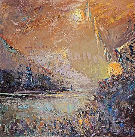 Kira Fercho - "Echoes of a Glacier": oil Click on Auction Details for buyer's premium info and other terms and conditions.