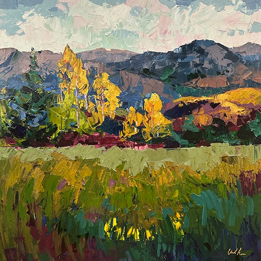 Chanel Kreuzer - "Lets Run Through the Deep Dark Forest": oil Click on Auction Details for buyer's premium info and other terms and conditions.