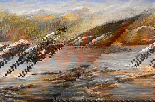 Kim Monahan - "Scenic Route": oil Click on Auction Details for buyer's premium info and other terms and conditions.
