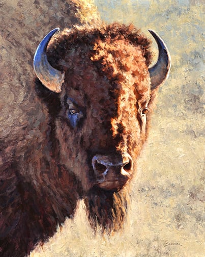 Greg Scheibel - "The Prairie General": oil Click on Auction Details for buyer's premium info and other terms and conditions.