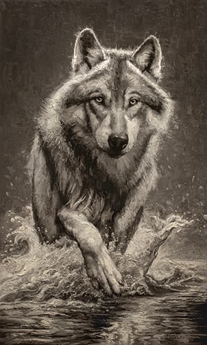 Mark McKenna - "Alpha Splash": oil Click on Auction Details for buyer's premium info and other terms and conditions.