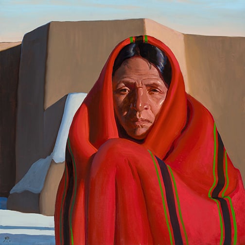 Tony Pro - "Sacred Path": oil on linen Click on Auction Details for buyer's premium info and other terms and conditions.