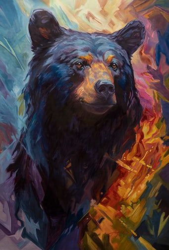 Meagan Blessing - "Backcountry Mosaic": oil Click on Auction Details for buyer's premium info and other terms and conditions.