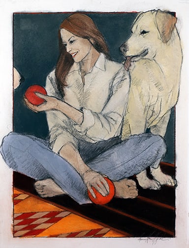 Donna Howell-Sickles - "One for Me, One for You": mixed media Click on Auction Details for buyer's premium info and other terms and conditions.