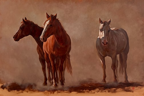 Lena Noble - "In the Morning Mist": oil Click on Auction Details for buyer's premium info and other terms and conditions.