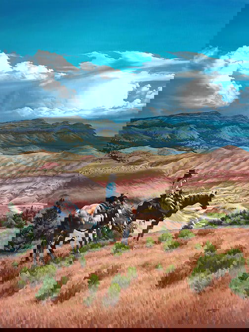 Alexa Oxenrider - "Amongst the Painted Hills": oil on linen Click on Auction Details for buyer's premium info and other terms and conditions.