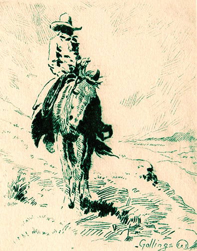 Bill Gollings (1878-1932) - "A Cowboy" (1 of 1)