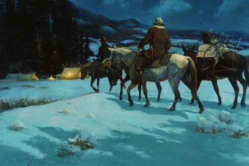 BRETT JAMES SMITH: Back to Camp, oil, 24 x 36 inches